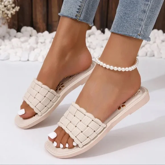 Golden floral slip ons - Picture 2 of 5